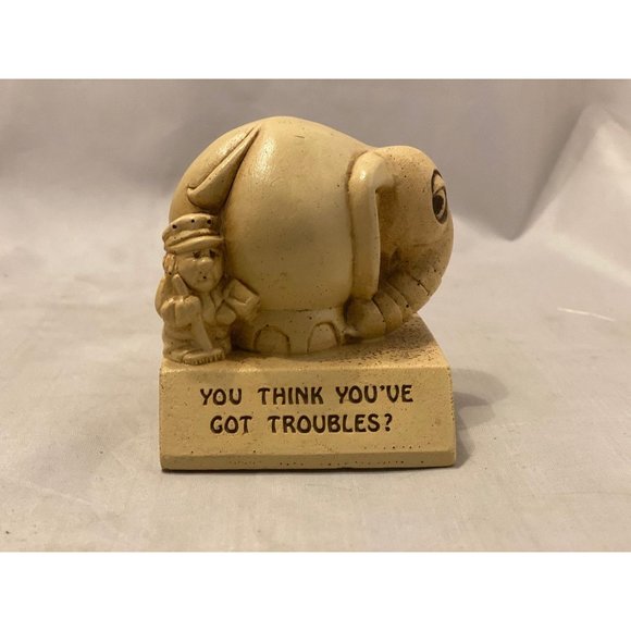1970s You Think You Got Troubles? Statue - Picture 1 of 2